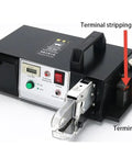 Heavy Duty Electric Terminal Crimping Machine With Auto Wire Strip And Cut Functions Bulletproof Cold Press Tool with controls and functions