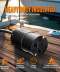 Heavy Duty NEMA 5-20R Plug End Replacement Kit For Extension Cords, 20A 2500W At 120-125V on wooden dock with features.