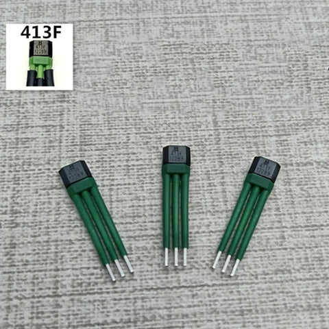 Fresh 3pc 413F Hall Sensors For Ebike Motors That Fix Jerky Starts And Boost Acceleration Smoothly With Precise Rotor Detection For High Power Bikes Around 2000 To 3000 Watts Plus Easy Fit For Quanshun Yuma And Docto Units Today. three green 413F hall sensors with leads
