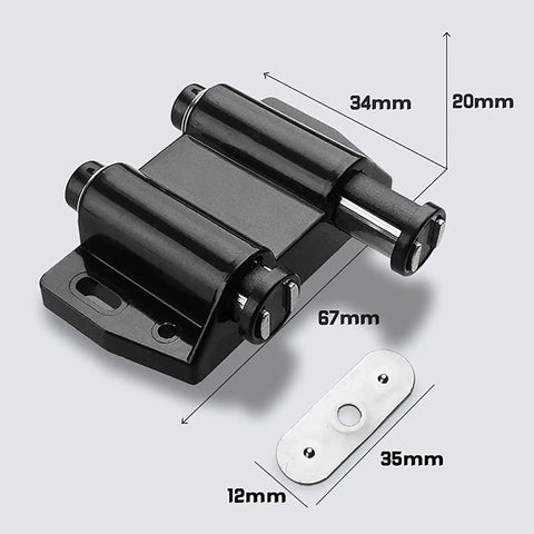 Push To Open Magnetic Cabinet Latch With Heavy Duty Spring Door Catch And Drawer Closer Touch Release Built Tough For Cabinets