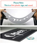 Open Closed Sign For Biz 12x8 Inch PVC Plastic Double Sided Hanging Sign waterproof flexible view