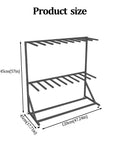Dimensions of Heavy Duty Two Tier Pool Drying Rack With Swivel Casters For Easy Mobility. Sturdy Iron Construction.