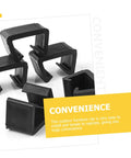 Zerodeko 10Pcs Outdoor Wicker Clips Rattan Sofa Fasteners for Sectional Chairs in black plastic, shown in a stack.