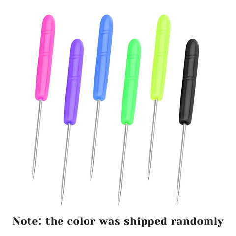 Six Piece Stainless Steel Cookie Scribe Tools And Sugar Stir Needles Ideal For DIY Bakers Who Want Hella Crisp Scoring Lines And Clean Icing Guidelines With Zero Hassle On Every Single Batch, featuring colorful handles.