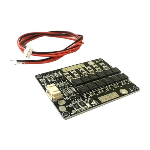 2S 40A BMS Board With Active Balancing For 7 Point 4V To 8 Point 4V Li Ion NCM And LiFePo4 Batteries with red and black wires.