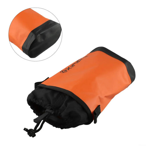 Adjustable Waist Climbing Bag For Rock Climbing And Caving, 5L Tool Pouch With Quick Rope Draw System, Water Resistant, Orange