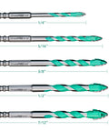 Heavy Duty Masonry Drill Bit Set With Ten Durable Carbide Tips For Cracking Concrete Brick And Tile Like A Pro in various sizes.