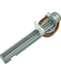 Compact 80 Millimeter Stroke Micro Linear Stepper Motor With 5V 2 Phase 4 Wire Lead Screw Actuator in a sleek design with colorful wires.