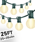 Cozy Up Your Patio With 25 Ft Outdoor Globe String Lights 27 Clear G40 Bulbs Plus 2 Spares Perfect For Patio Backyard Cafe