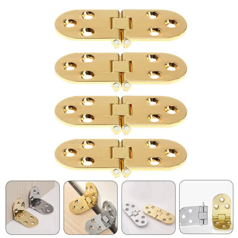 Zinc Alloy Folding Table Hinges Set 4pcs 180 Degree Drop Leaf Hinges For Sewing Tables DIY Friendly Rust Resistant