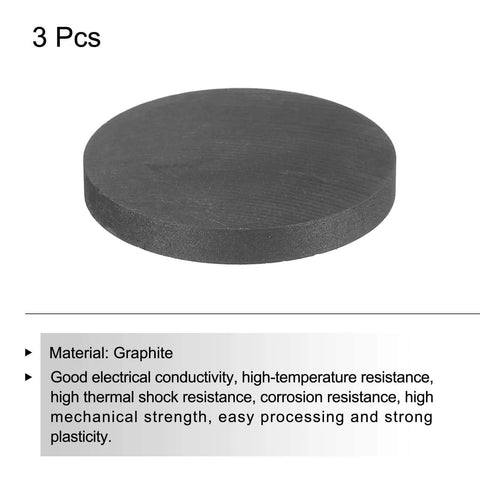 Round Graphite Block Disk Ingot High Purity Graphite Electrode Plate Sheet 40x5mm For Melting And Casting Electrolysis Electrodes