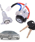 Lock Cylinder Set For Hyundai Elantra 2011-2016 Plug-And-Play Ignition Switch Front Left Door Lock And Two Universal Keys Replacement Part 81970-3XA00 81910-3XA00 Compatible 1.8L 2.0L shown with car model.