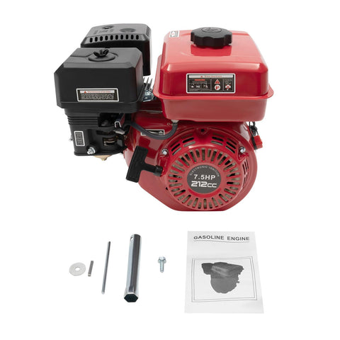 212cc Gasoline Engine 7.5 HP 4 Stroke Pull Start Go Kart Motor With High Precision Carburetor, parts and manual