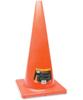 High Visibility Orange Safety Cone For Traffic And Worksites, 28 Inch Durable LDPE, UV Stabilizer, Non Fading, Weighted Base