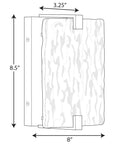 LED Stone Glass Wall Sconce In Brushed Nickel ADA Compliant Modern Dope Lighting For Hallways And Bathrooms Energy Efficient Ambient Glow Easy Mount Hardware with dimensions 8.5x8x3.25 inches