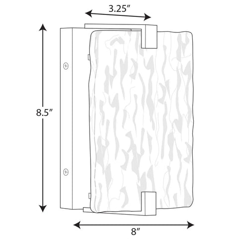 LED Stone Glass Wall Sconce In Brushed Nickel ADA Compliant Modern Dope Lighting For Hallways And Bathrooms Energy Efficient Ambient Glow Easy Mount Hardware with dimensions 8.5x8x3.25 inches