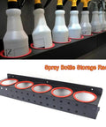 Heavy Duty Wall Mounted Spray Bottle Holder Hella Strong Steel Storage Rack For Garage Cleaning Supplies And Detailing Tools, five bottle slots