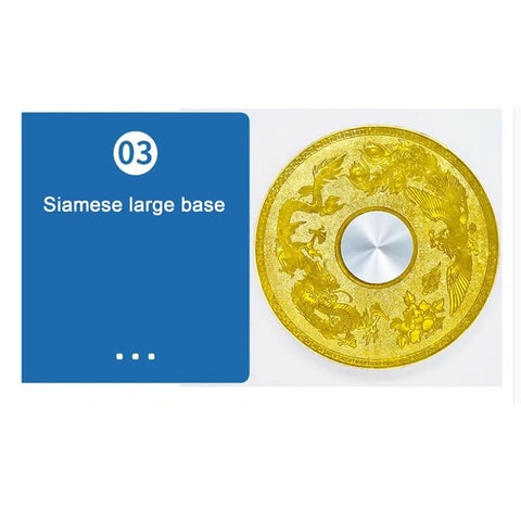 Large Lazy Susan Turntable With Swivel Assist Base Round Rotating Serving Tray For Kitchen Dining Parties And Weddings, gold design