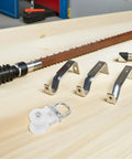 30 Piece Heavy Duty Curtain Track Roller Hooks Featuring Double Alloy Wheels And Slide Like Butter Smooth Pulleys For Zero Hassle Installation with metal brackets and rod.