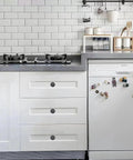 Modern kitchen cabinets with Set of 10 Rustic 1-1/2 Inch Black Iron Cabinet Knobs, Vintage Farmhouse Style