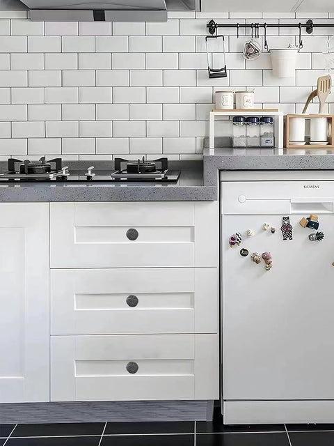 Modern kitchen cabinets with Set of 10 Rustic 1-1/2 Inch Black Iron Cabinet Knobs, Vintage Farmhouse Style