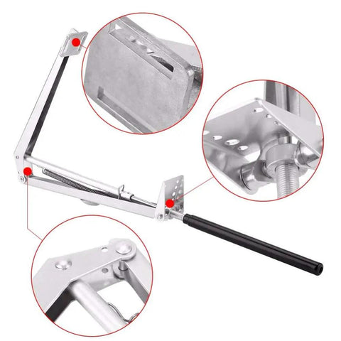 Close-up of Solar Heat-Sensitive Automatic Greenhouse Vent Opener Kit With Single Spring, metal components, and detailed parts.