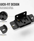 Two In One Locking Insert Shelf Brackets Set Of 20 Heavy Duty L Shape Corner Connectors Detailing Quick-Fit Design with Locating Slots