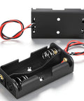 Dual Aa Battery Holder With Prewired Leads Two Pack 3 Volts Output Case For Diy Electronics Sensor Circuits And Led Projects compact design with wires.