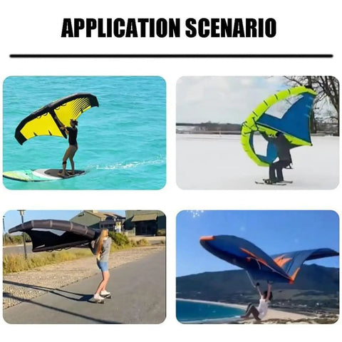 Inflatable Windsurf Wing For Windsurfing And Kiteboarding With Clear Window Lightweight Handheld Foil Wing in various activities
