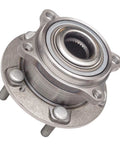 Front Wheel Hub And Bearing Assembly For Hyundai Santa Fe 2007 To 2014 Santa Fe XL And Sport Veracruz 2011 To 2012 Kia Sorento 2011 To 2015 5 Lug ISO TS16949 Certified Premium Quality Wheel Hub Bearing To Restore Smooth Ride, silver metal front view