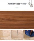 Close-up view of fashion wood veneer showcasing water, scratch resistance, and easy cleaning features. Top Notch Heavy Duty Free Standing Closet Rack With Extra Long Hanging Rods And Rock Solid Steel Frame For Roomy Apparel Stash And Zero Sweat Fast Assembly.