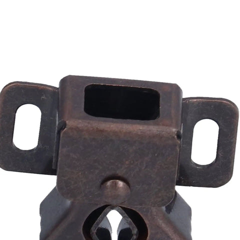 Close-up of Stainless Steel Roller Catch Cabinet Latches Magnetic Door Catch for cupboards, featuring double roller closure.