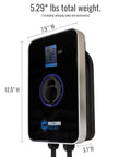 Wall Mount 50 Amp Level 2 EV Charger 12 Kw 240 Volt With Bluetooth And Slick Smart Wifi App Control with LCD display.