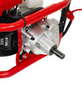 Close-up of the 52cc engine and gearbox of Gas Powered Earth Auger With 6 Inch Digger Bit For Post Holes And Tree Planting