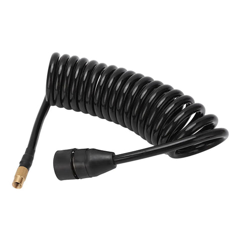 Heavy Duty Car Air Pump Hose 9.84 Foot Flexible Rubber Extension Tube For Tire Nozzles Works With All Portable Air Compressor Leak Proof High Pressure Rated Auto Gear Upgrade Your Ride Tire Inflation Kits For Cars And Bikes Great Fit, coiled black hose