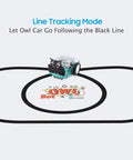 Owl Smart Robot Car Kit For Kids With Nano V4 Controller Arduino Compatible Kid Friendly Hands On Build Code And Bring It To Life With Block Coding Motors Sensors Lights And Sound Ideal For Homeschooling Coding Clubs And Weekend Projects line tracking mode
