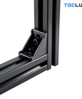 Heavy Duty 3030 Aluminum Extrusion Corner Bracket Kit with 20 brackets and 40 M6 spring T nuts installed on 30 Series T slot rail