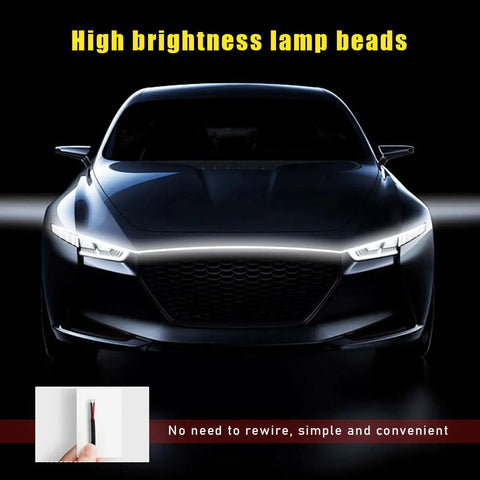 79 Inch Exterior Hood LED Light Strip For Cars Flexible Daytime Running Light Waterproof Auto LED Strip With Dynamic Scan
