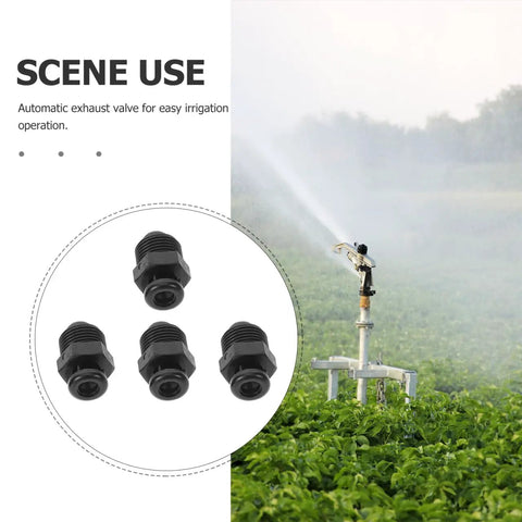 20 Pack Drip Irrigation Air Release Valve Vacuum Relief Valve For Automated Farm Irrigation next to irrigation sprinkler in field