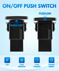 Flux Capacitor Push Button Switch 12V LED SPST On Off View