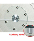 Massive 47 Inch Lazy Susan Turntable With Thick Tempered Glass, Stable 6 Wheel Bearing, Non Slip Feet, Round 120 Cm Diameter display