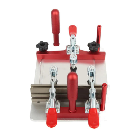 Top view of aluminum alloy Coping Sled For Router Table And Carpentry with quick install and high security clamp, 0-48mm range