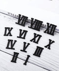 12 Piece Clock Numerals Kit For DIY Repair Arabic And Roman Digits Quartz Wall Clock Parts In Three Colors Plastic Durable Replacement Numerals