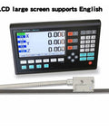 Heavy Duty Digital Caliper With Five Magnetic Heads Straight Up Reliable 2 And 3 Axis Displacement Sensor For Precision Lathe Milling Machines Built Tough To Last showing large LCD display and cable sensor.