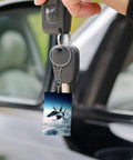 Featherlight Aircraft Fighter Jets Acrylic Keychain With Chain And Jump Rings Tiny Bag Purse Charm held by car keys