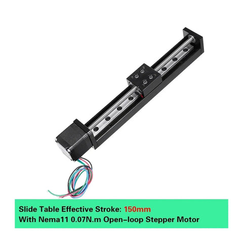 Slide Table Kit For CNC Systems With T Type Linear Guide Rail Stage 50mm Stroke And 6mm Pitch Electric Linear Stage Pro Grade Precision Ball Transmission Heavy Duty Load For Smooth And Accurate Milling with Nema11 motor
