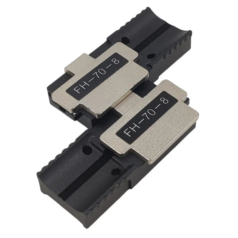Heavy Duty 2 Pcs Set Of 8 Core Ribbon Fiber Holder Sheath Clamps And Chucking Jigs built tough for Fujikura, model FH-70-8.