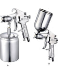 Badass Pneumatic Spray Gun With One Point Five Mm Nozzle W Seven One Model close-up showing adjustable fluid fan and air controls.