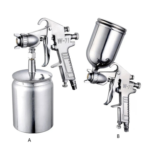 Badass Pneumatic Spray Gun With One Point Five Mm Nozzle W Seven One Model close-up showing adjustable fluid fan and air controls.