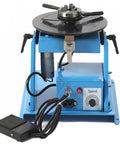 Kickass 10kg Rotary Welding Positioner Turntable With Adjustable 0 To 90 Degree Angle, view showing motor and controls on workbench.